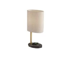 Marta Table Lamp With Charger -Home Decor Fashion Store A37 MartaTableLamp Brass 4223 21 02
