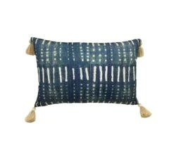 Embroidered Batik Lumbar Pillow Cover