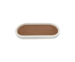Oval Lacquer Trim Tray -Home Decor Fashion Store C57 OvalLacquerTrimTray C57 OL20 21WH