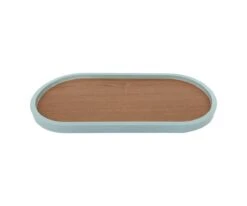 Oval Lacquer Trim Tray -Home Decor Fashion Store C57 OvalLacquerTrimTray C57 OL21 21LTBU