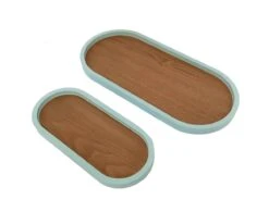 Oval Lacquer Trim Tray -Home Decor Fashion Store C57 OvalLacquerTrimTray C57 OL2122 21LTBU2