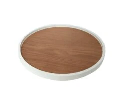 Round Lacquer Trim Tray -Home Decor Fashion Store C57 RoundLacquerTrimTray C57 RD06 21WH2