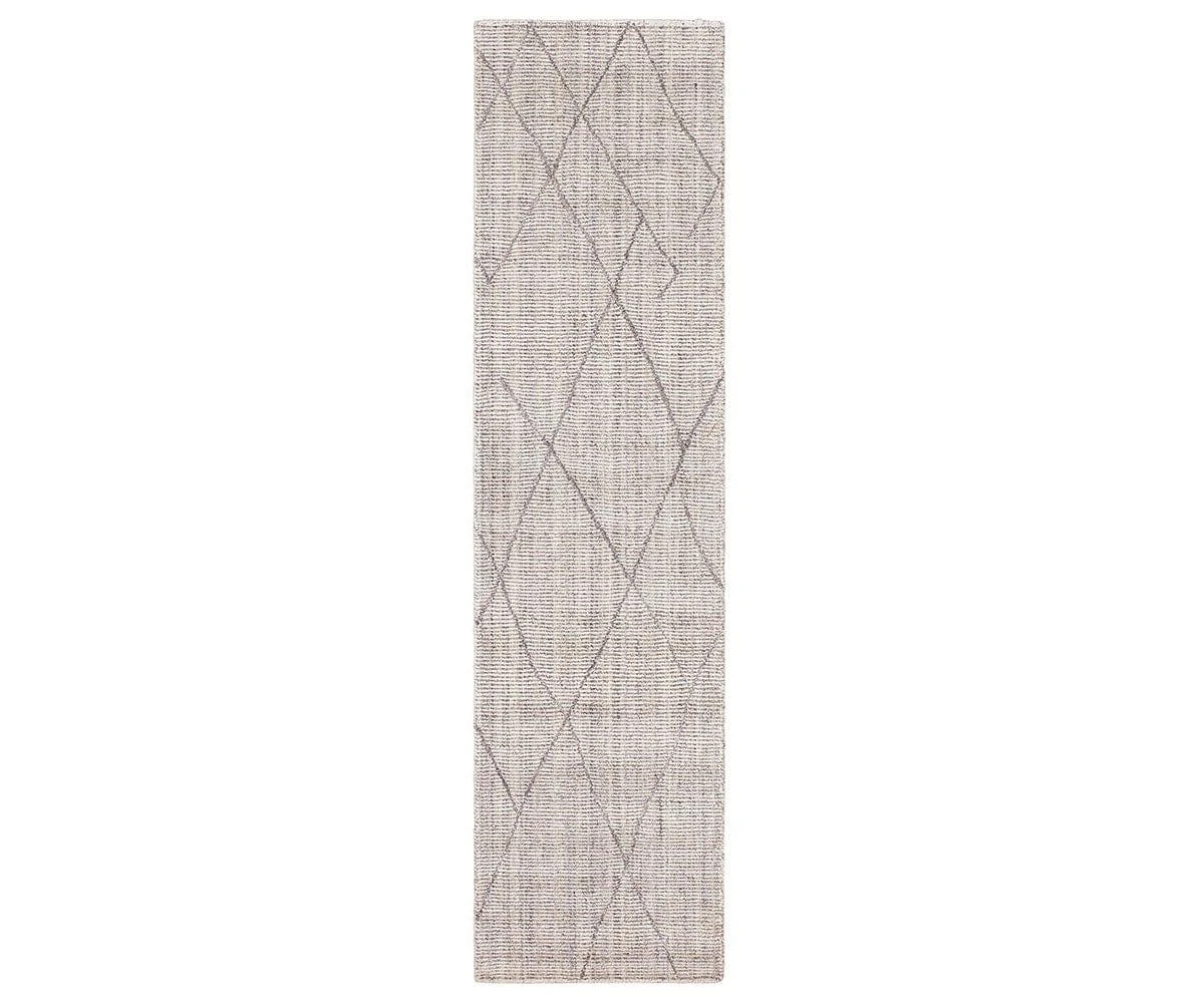 Karastan Tangier Tribal Diamond Rug Runner - Silver 3 Karastan Tangier Tribal Diamond Rug Runner - Silver