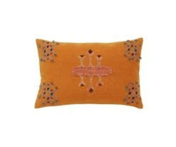 Earthbound Embroidered Lumbar Pillow