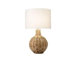Basket Weave Table Lamp -Home Decor Fashion Store P11 BasketWeaveTableLamp RAA906WJCL 02