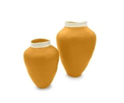 Ceramic Halo Vases - Yellow
